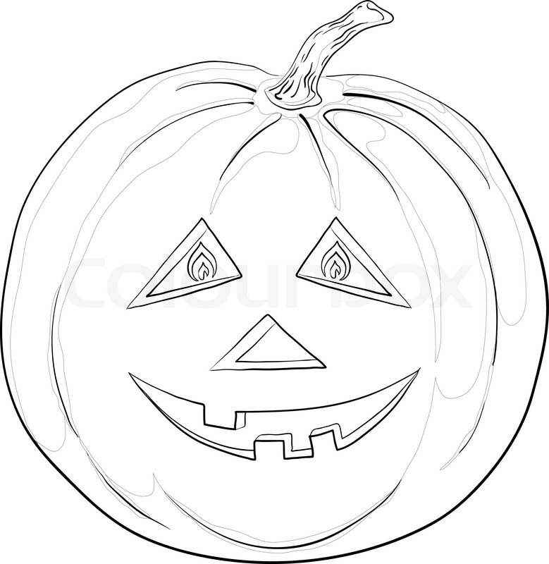 Vector, symbol of a holiday of Halloween a pumpkin Jack O Lantern