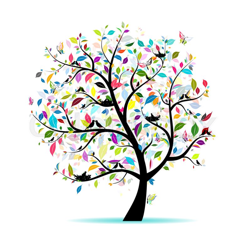 Baum, zweig, schwarz Colourbox