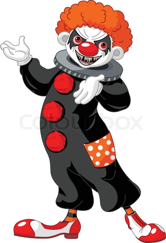 Illustration of Scary Halloween clown Stock vector Colourbox