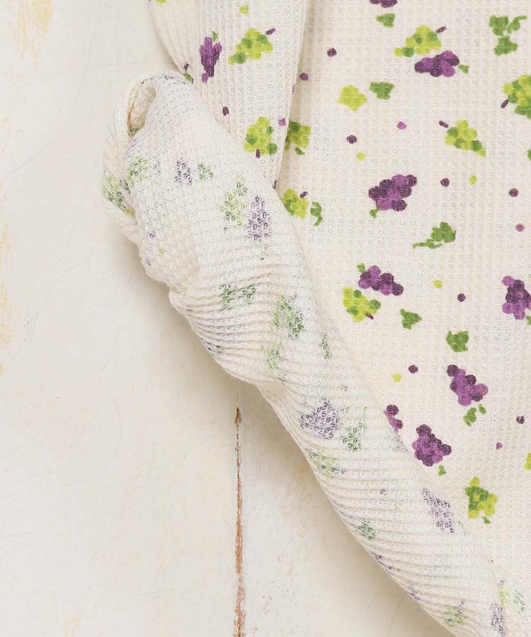 【WEB先行】フルーツオブザルームワッフルワンピース(イエロー) ALL｜Bleu Bleuet（ブルーブルーエ）