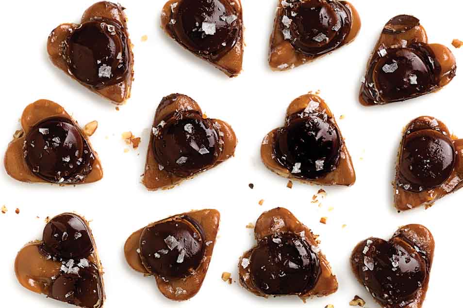 ChocolateCaramel Valentine Hearts Recipe King Arthur Flour