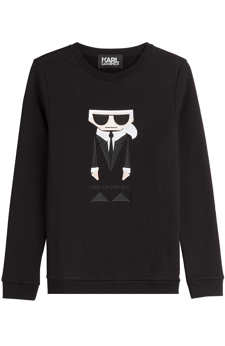 Karl Lagerfeld Kocktail Karl Cotton Sweatshirt, Black ModeSens