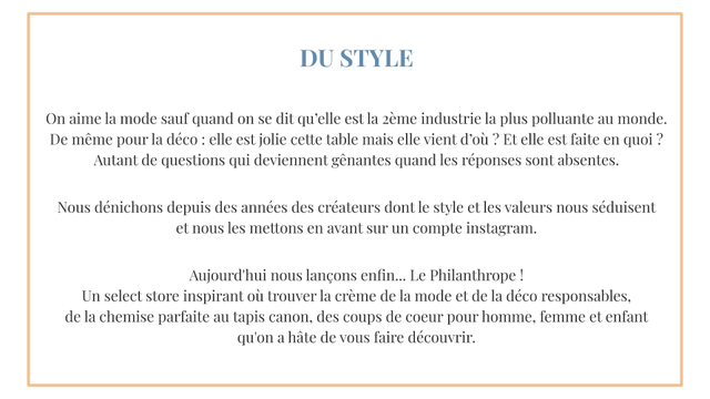 LE PHILANTHROPE, DU STYLE & DE L'IMPACT Ulule