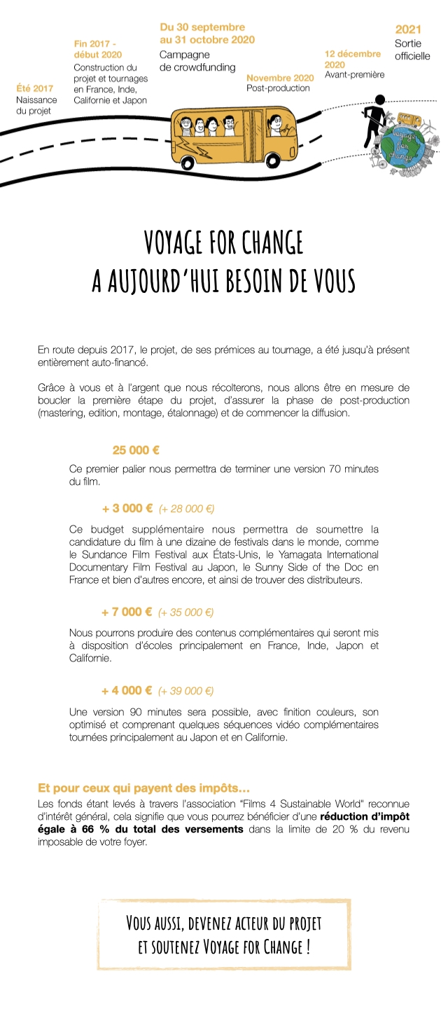 Voyage for Change le film Ulule