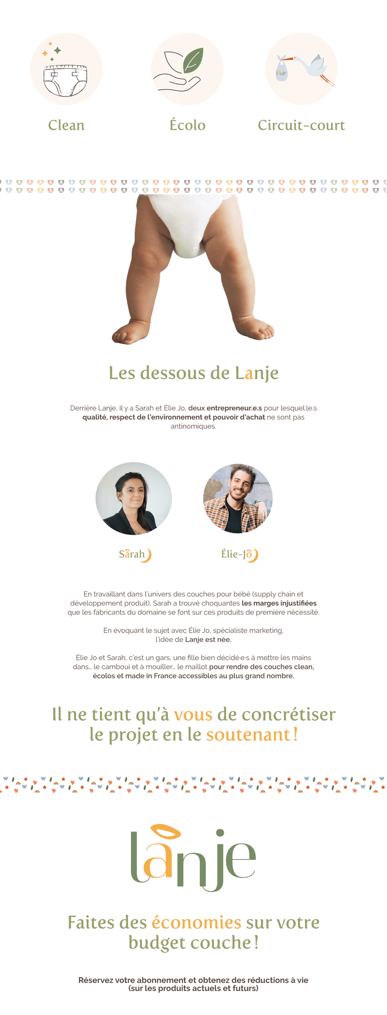Des couches clean, écolos en circuitcourt Ulule