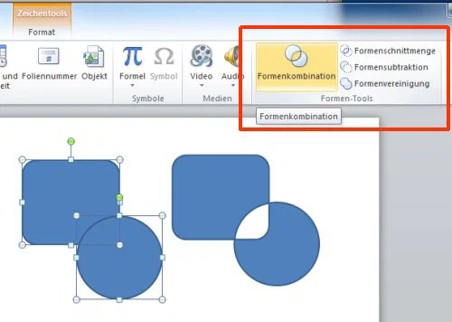 PowerPoint 2010 FormenTools Neue Befehle für Formen ergänzen schieb.de