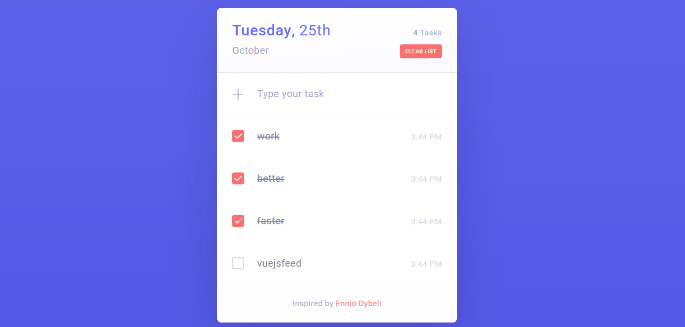 Simple ToDo List with Vue.js Slot Digital