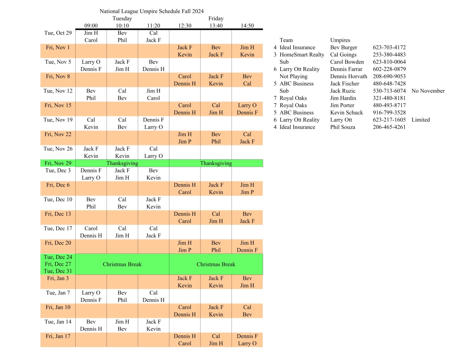 Sun City West Softball