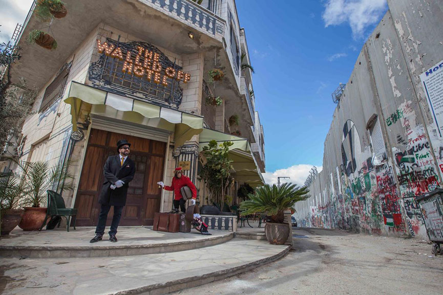 Banksy to Sell New Works at the Walled Off Hotel Shop in Palestine