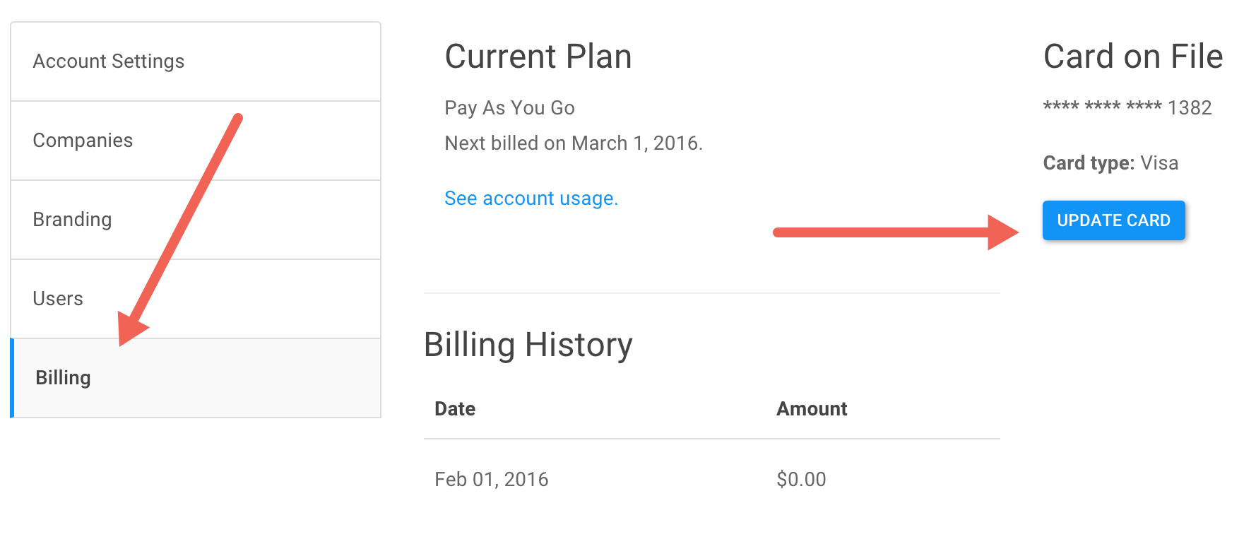 Updating Your Credit Card Help Desk