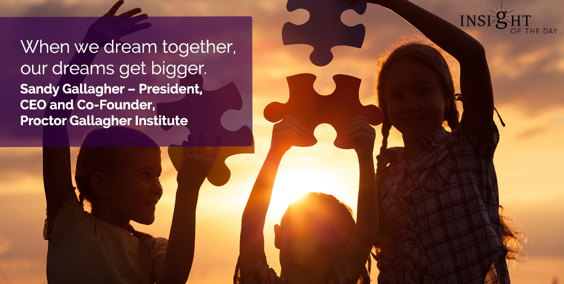 dream together bigger sandy gallagher proctor president ceo cofounder