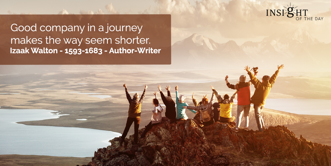 good company journey makes way seem shorter izaak walton author writer