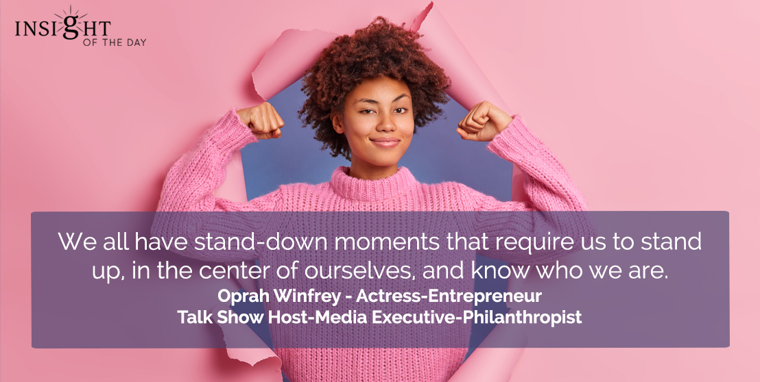 We all have standdown moments that require us to stand up, in the