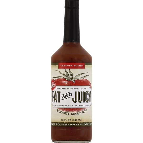 Fat And Juicy Bloody Mary Mix, Cayenne Blend, Extra Spicy (32 oz