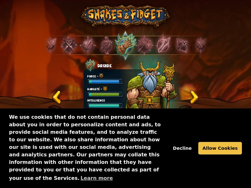 Games Shakes & Fidget Browser Game SOI (FR) oDigger