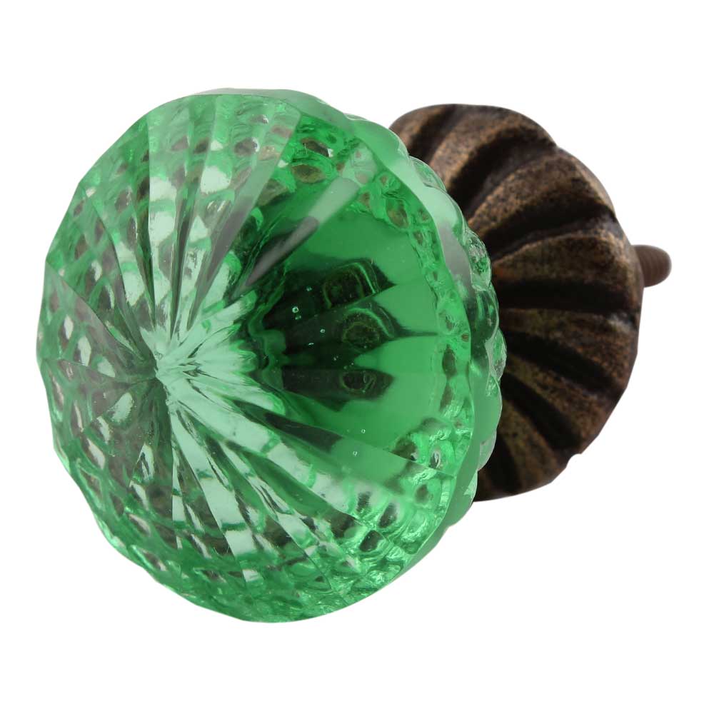 Green Glass Knob
