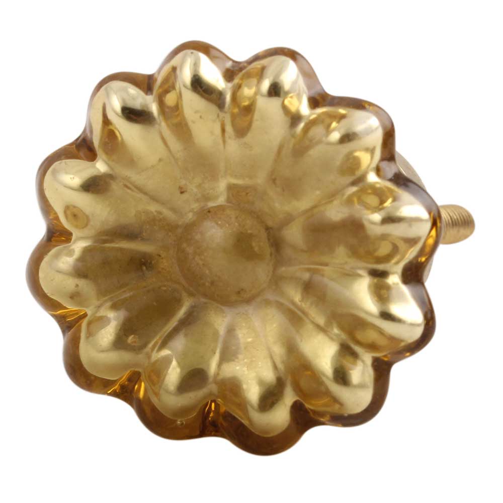 Golden Mercury Sunflower Glass Drawer Knob Online