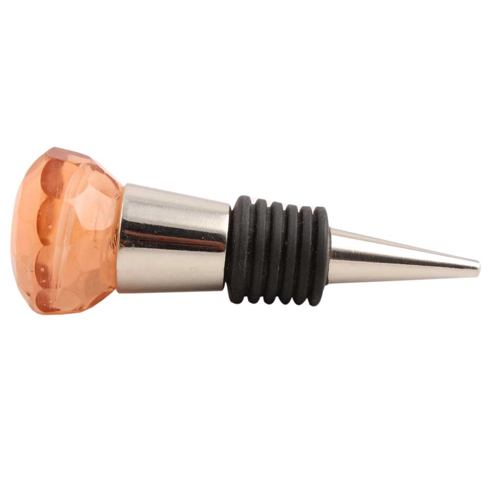 Pink Diamond Glass Wine Stopper