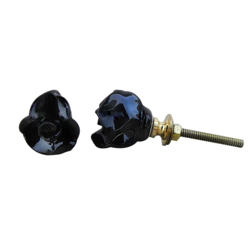 Black Small Rose Knob