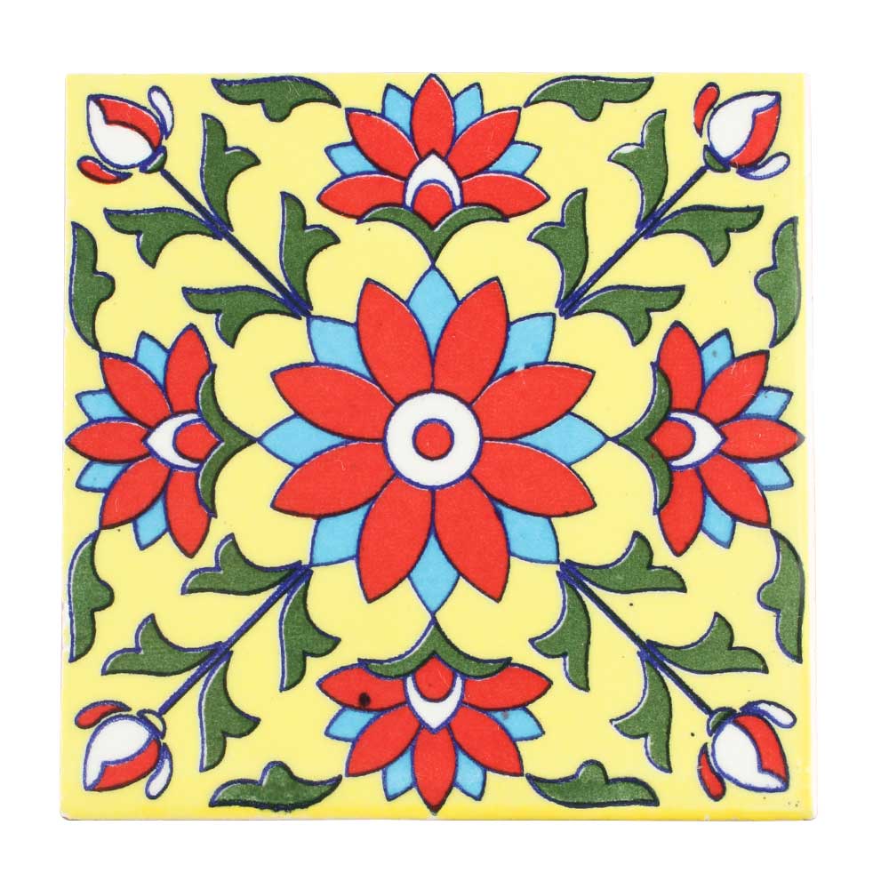 Red Flower Ceramic Tiles