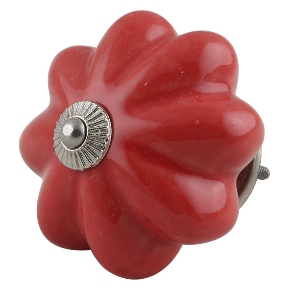 Solid Red Big Ceramic Dresser Knobs Online