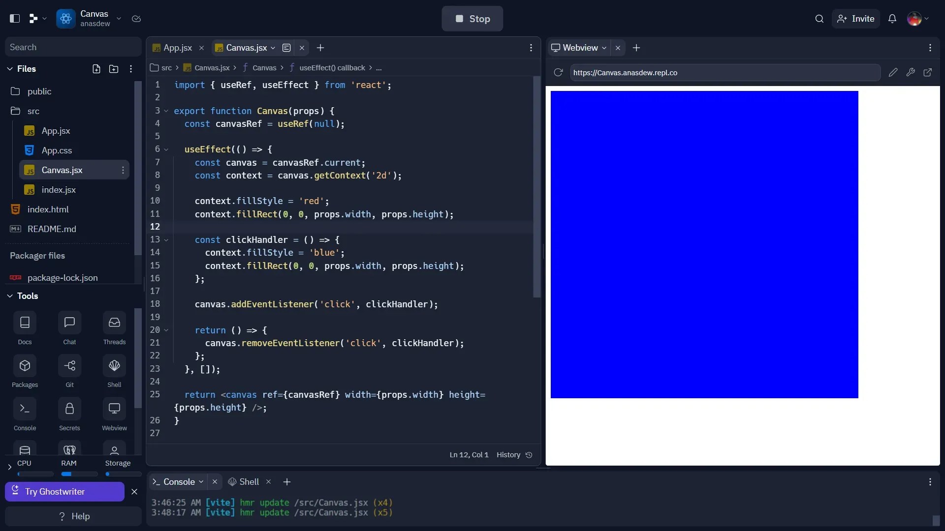 Creating Canvas Components in React
