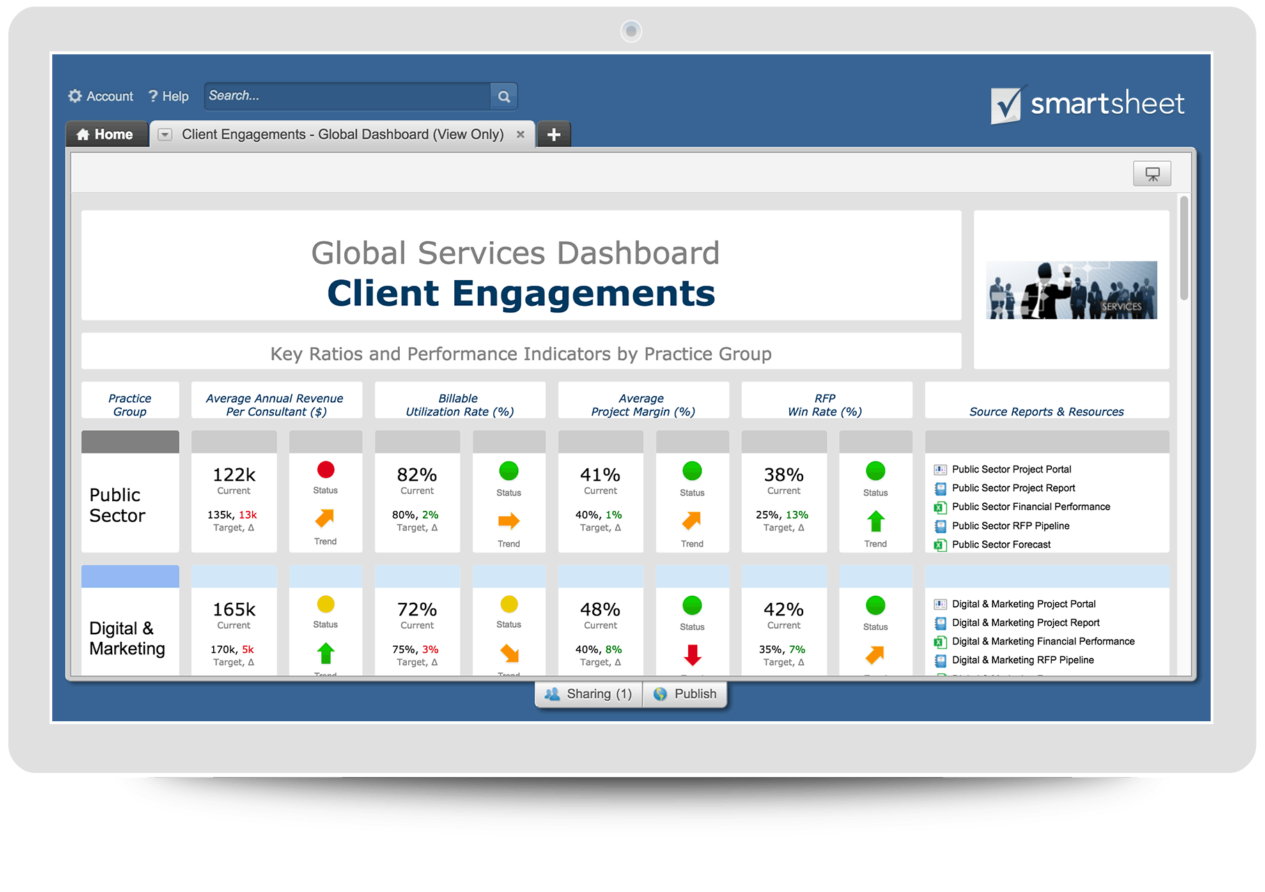 Professional Services Solutions Smartsheet