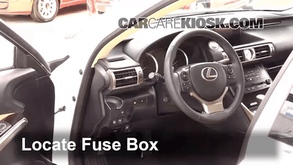 Interior Fuse Box Location: 2014 Lexus IS250 2.5L V6