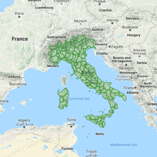GeoPuzzle Geographical game of The Italian Challenge
