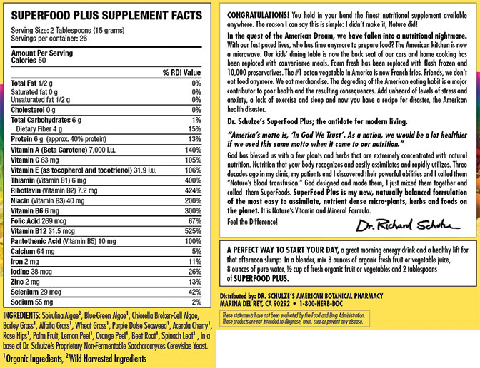 SuperFood Plus Dr. Schulze Dr. Schulze