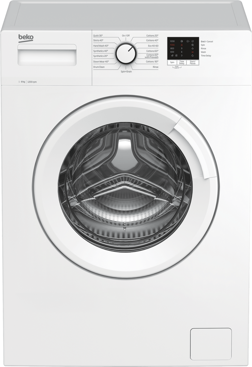 Beko WTK82041W 8kg 1200 Spin Washing Machine White A+++ Washing