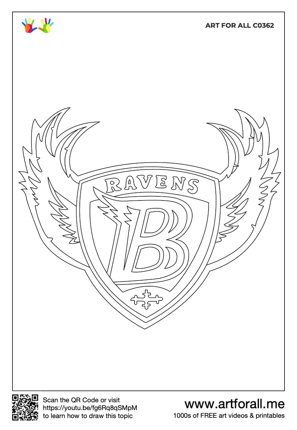 Baltimore Ravens Logo Coloring Pages