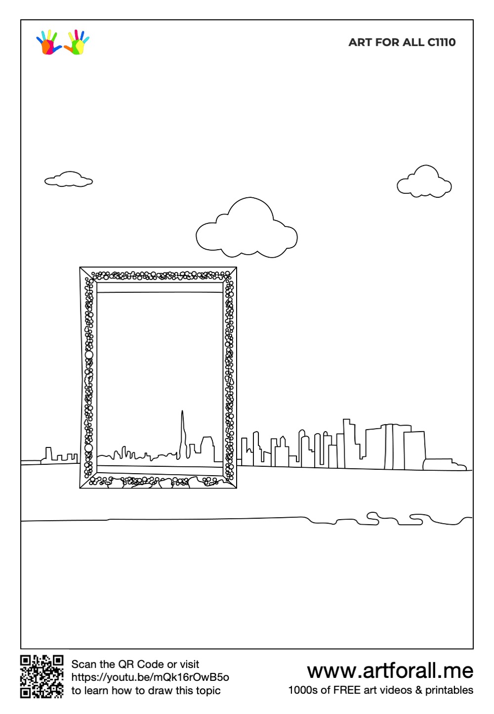 Dubai Frame Drawing