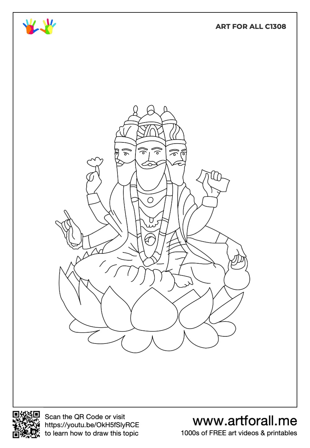 Discover more than 74 brahma dev drawing best xkldase.edu.vn