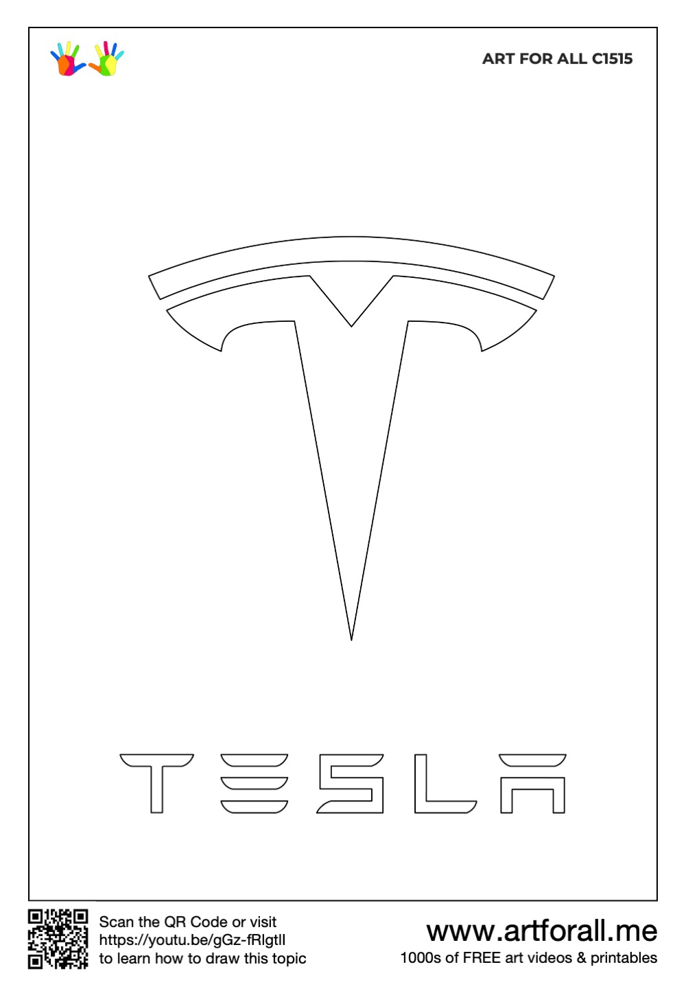 How to draw Tesla Logo