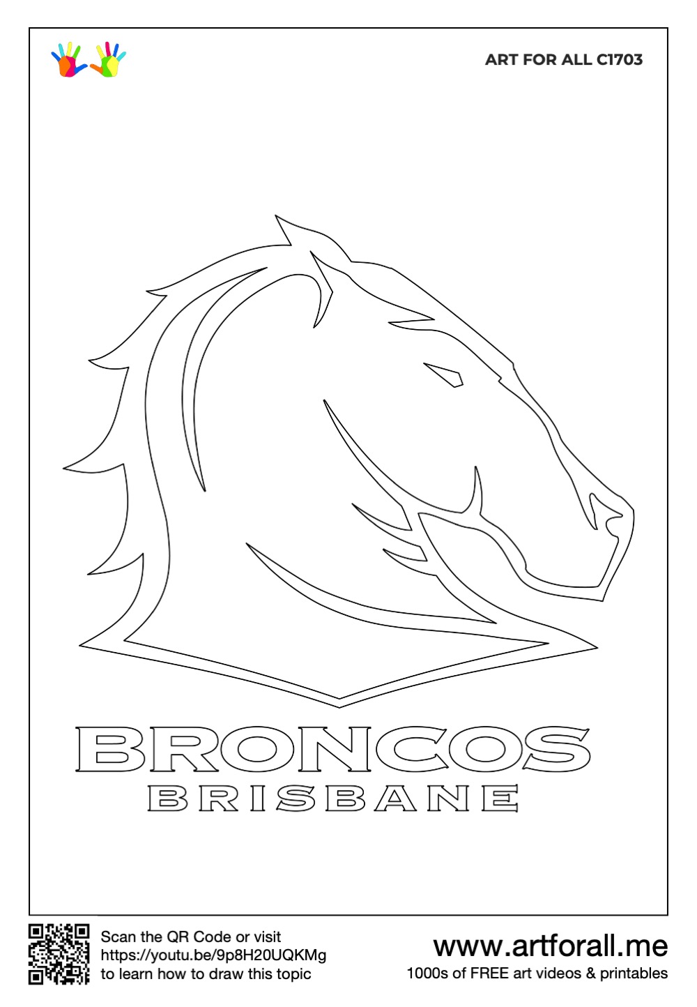 How to draw the Brisbane Broncos Logo National Rugby League