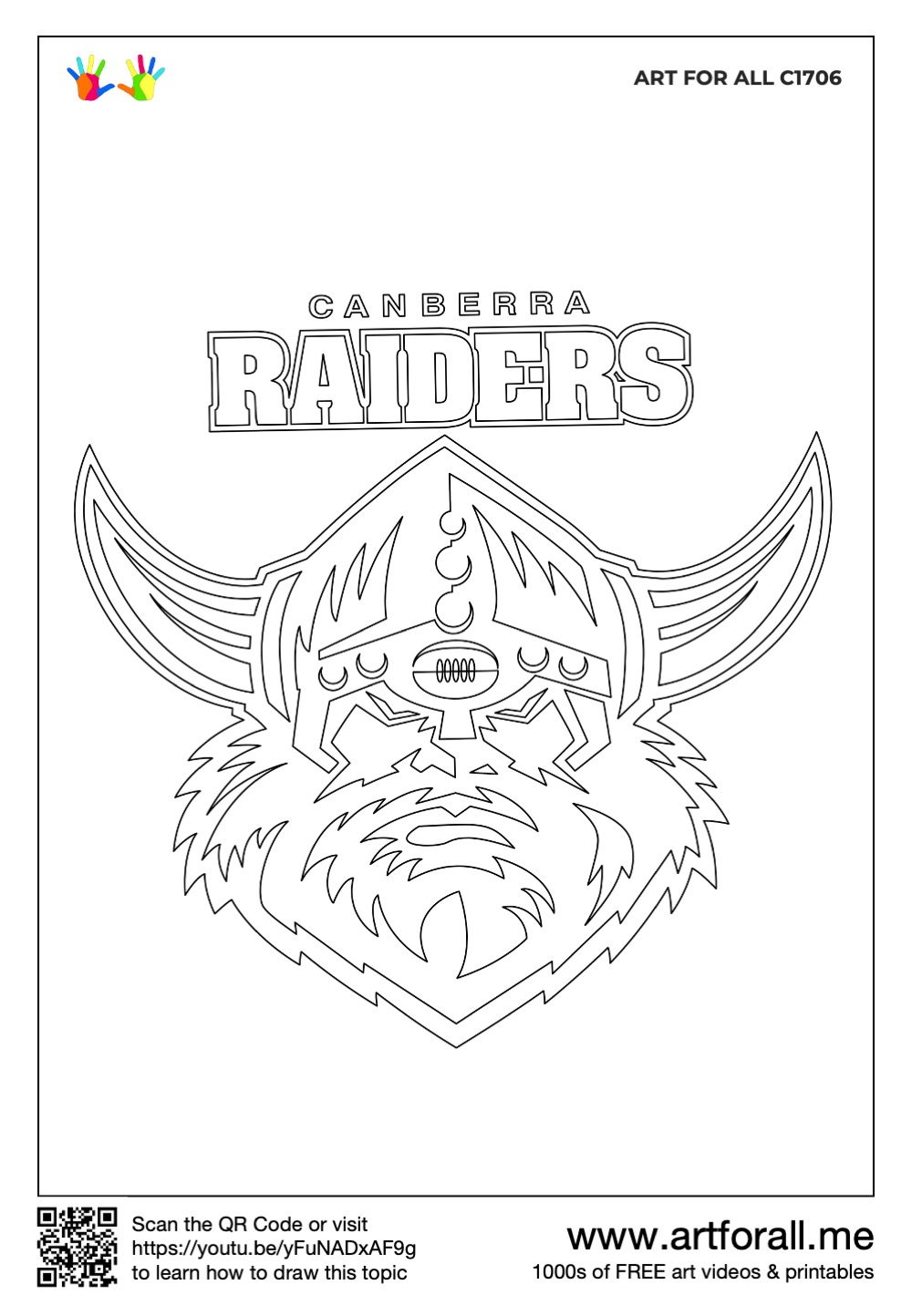 How to draw the Canberra Raiders Logo National Rugby League