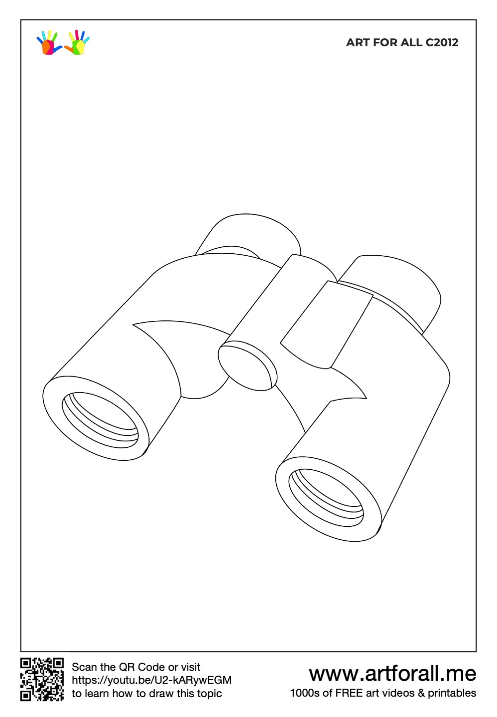 How to draw binoculars