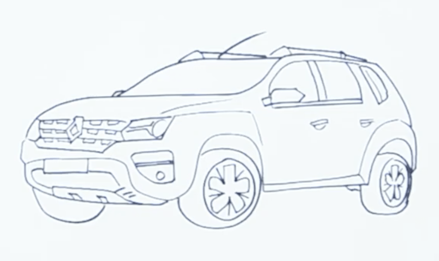 How to draw Renault Duster