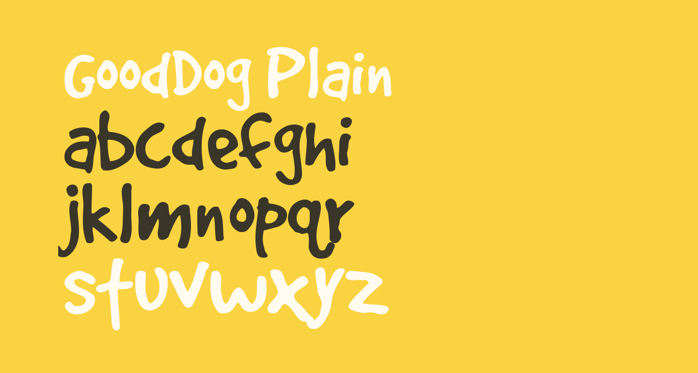 GoodDog Plain free Font What Font Is