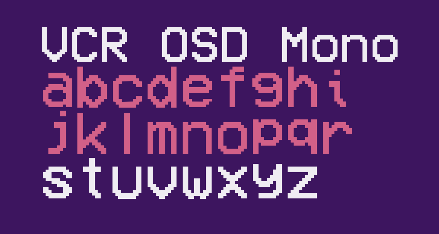 VCR OSD Mono free Font What Font Is