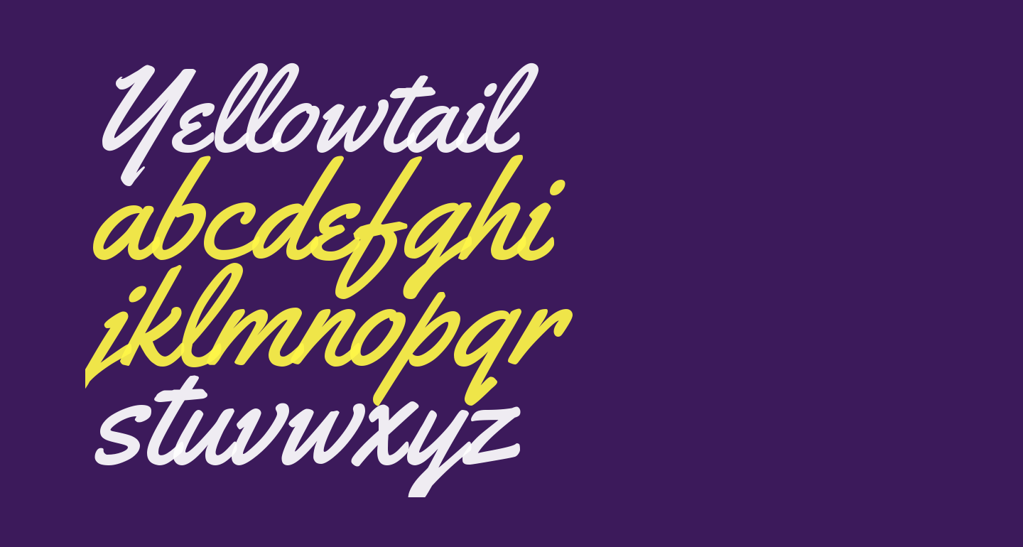 Yellowtail free Font What Font Is
