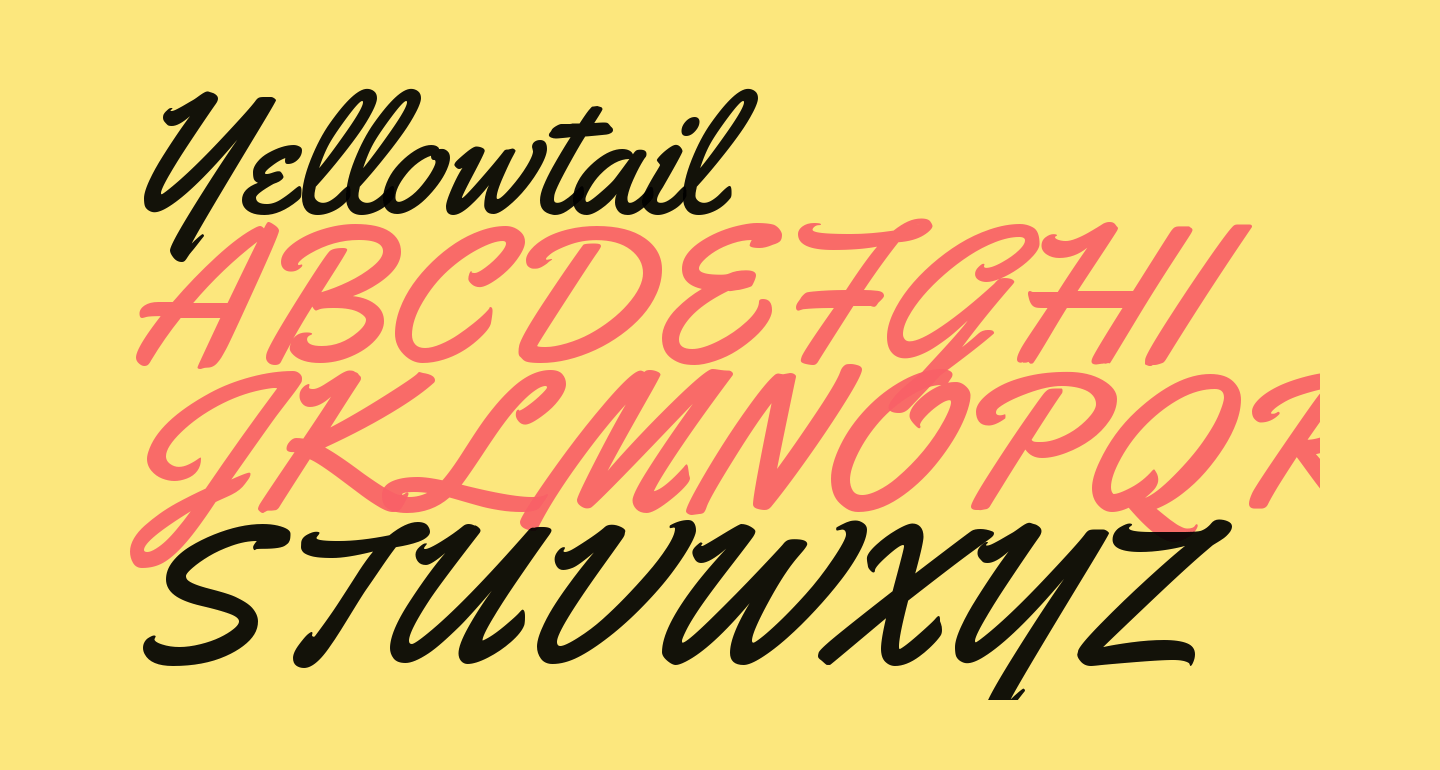 Yellowtail free Font What Font Is