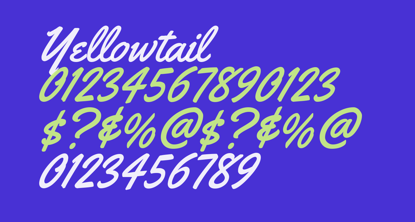 Yellowtail free Font What Font Is