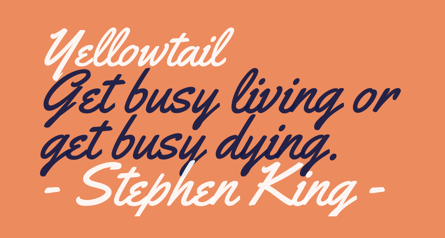 Yellowtail free Font What Font Is