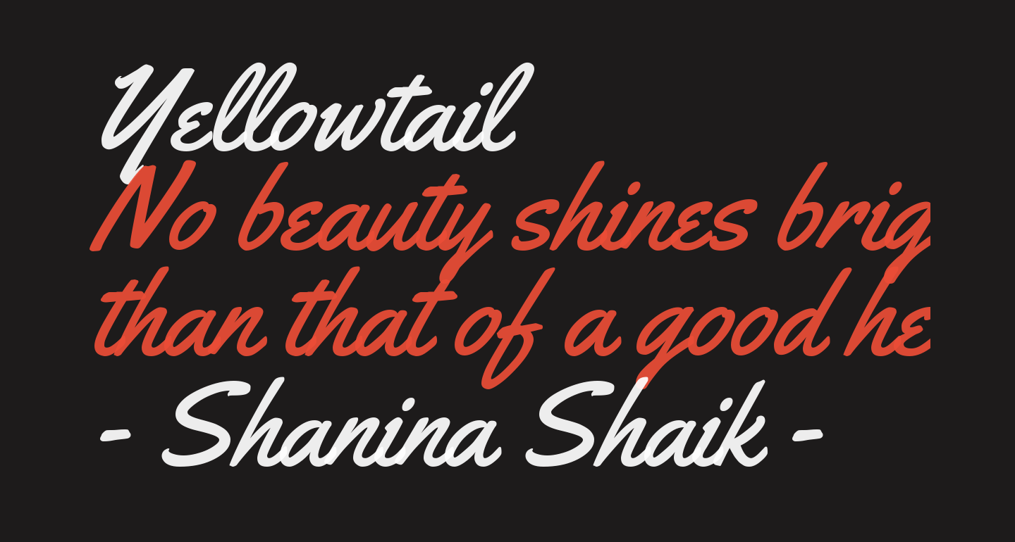 Yellowtail free Font What Font Is