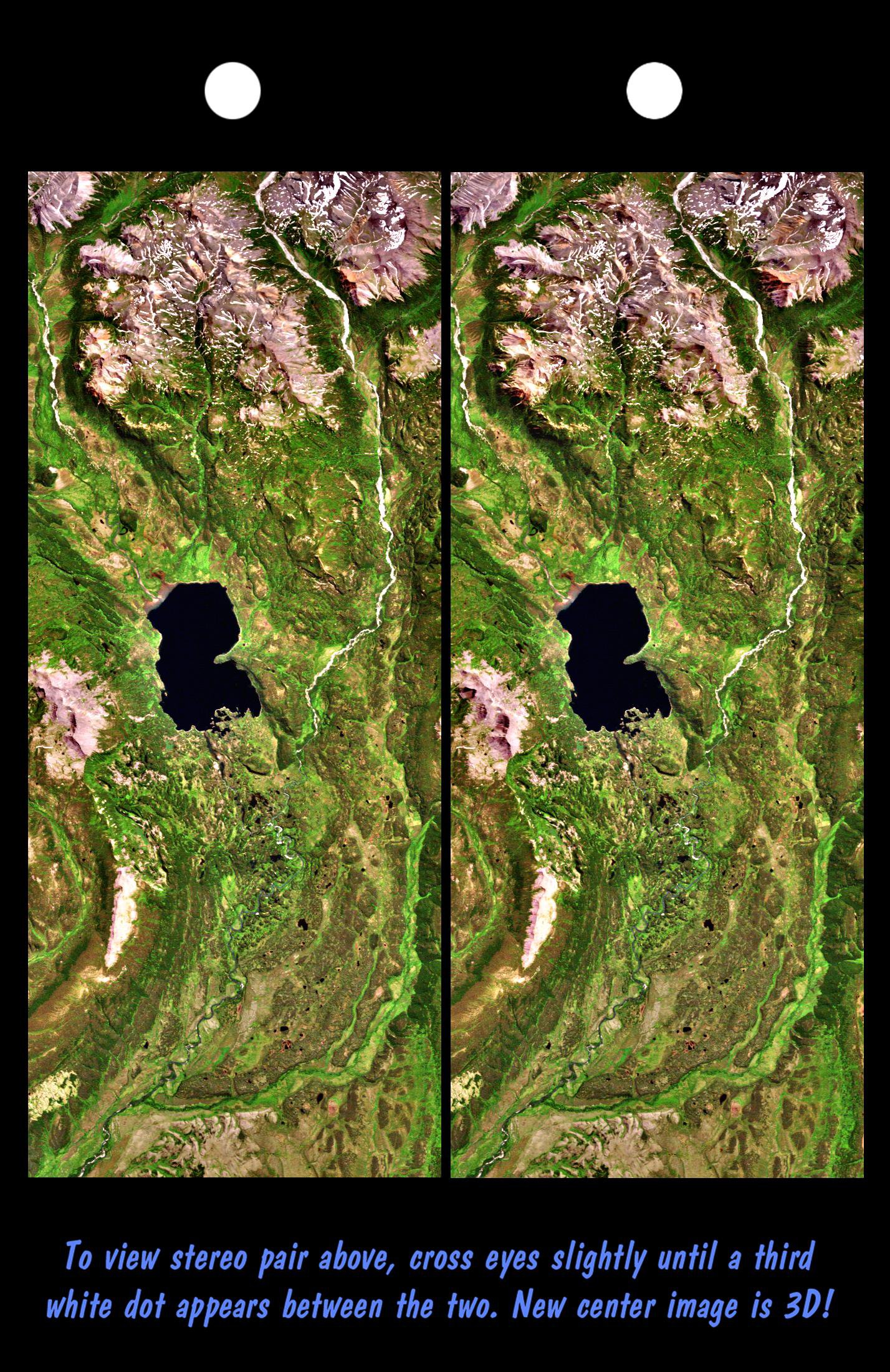 Stereo Pair, Lake Palanskoye Landslide, Kamchatka Peninsula, Russia