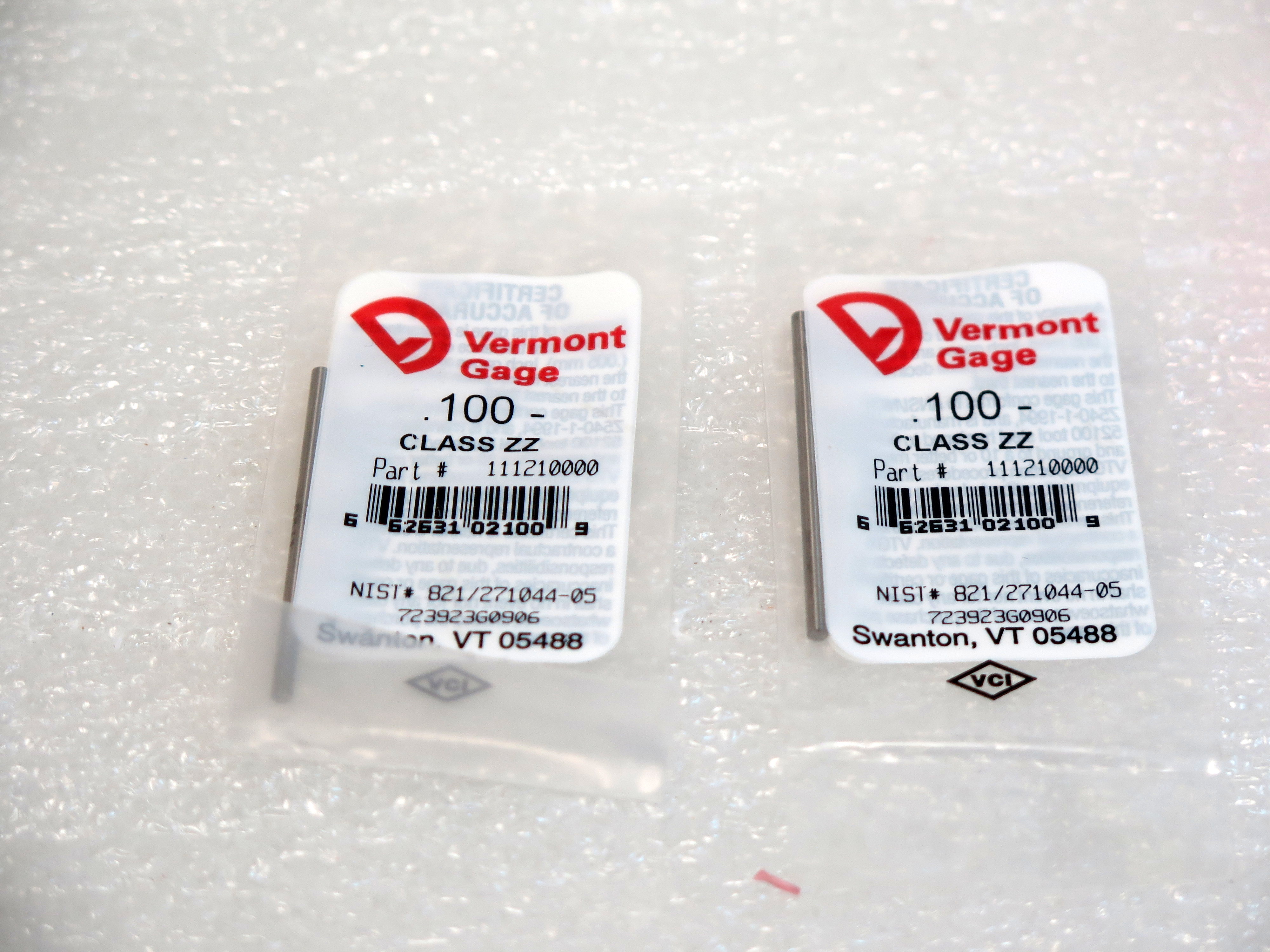 Vermont Gage 111210000 Pin Gage Measuring Tools BMI Surplus