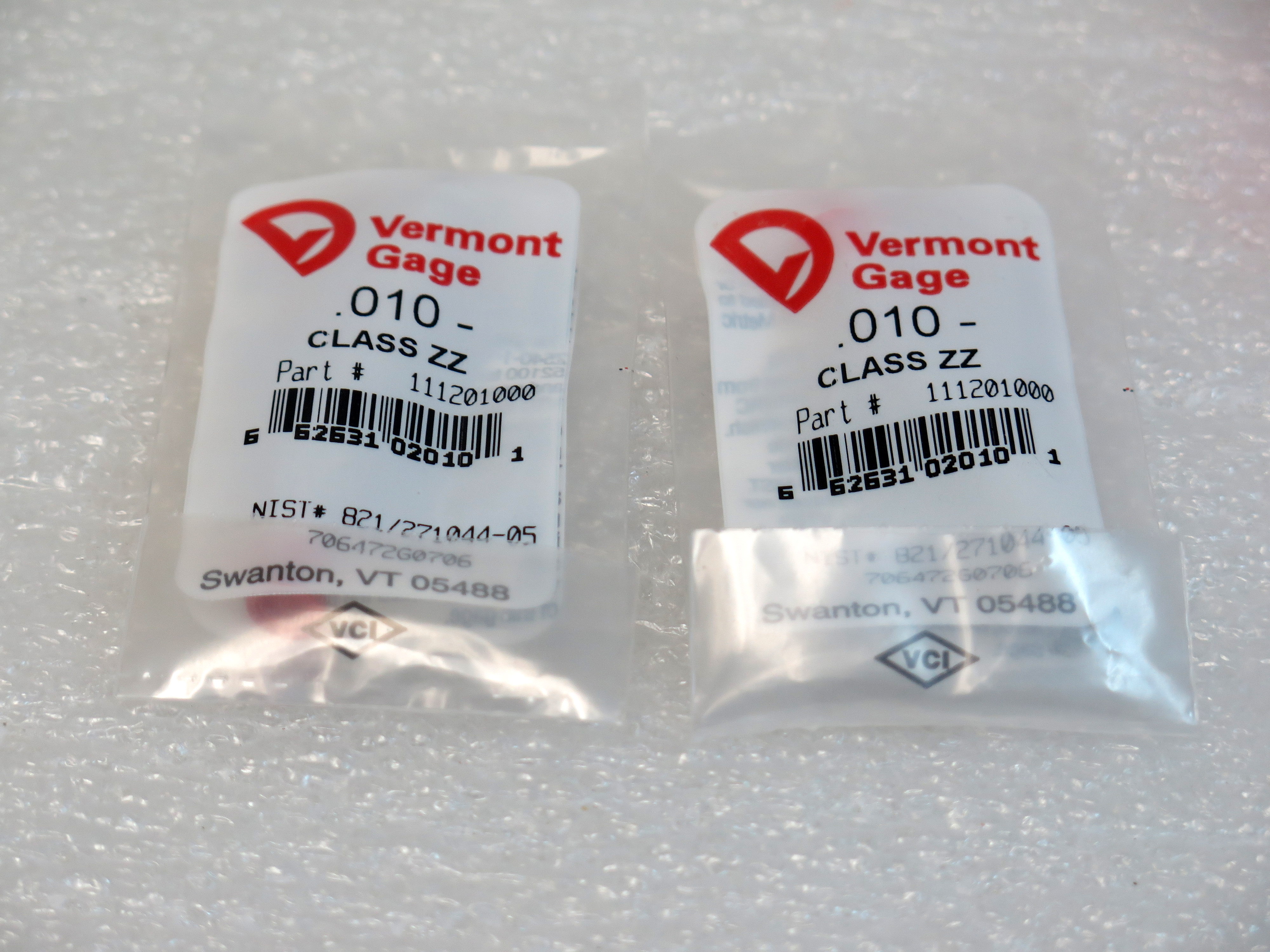 Vermont Gage 111201000 Pin Gage Measuring Tools BMI Surplus