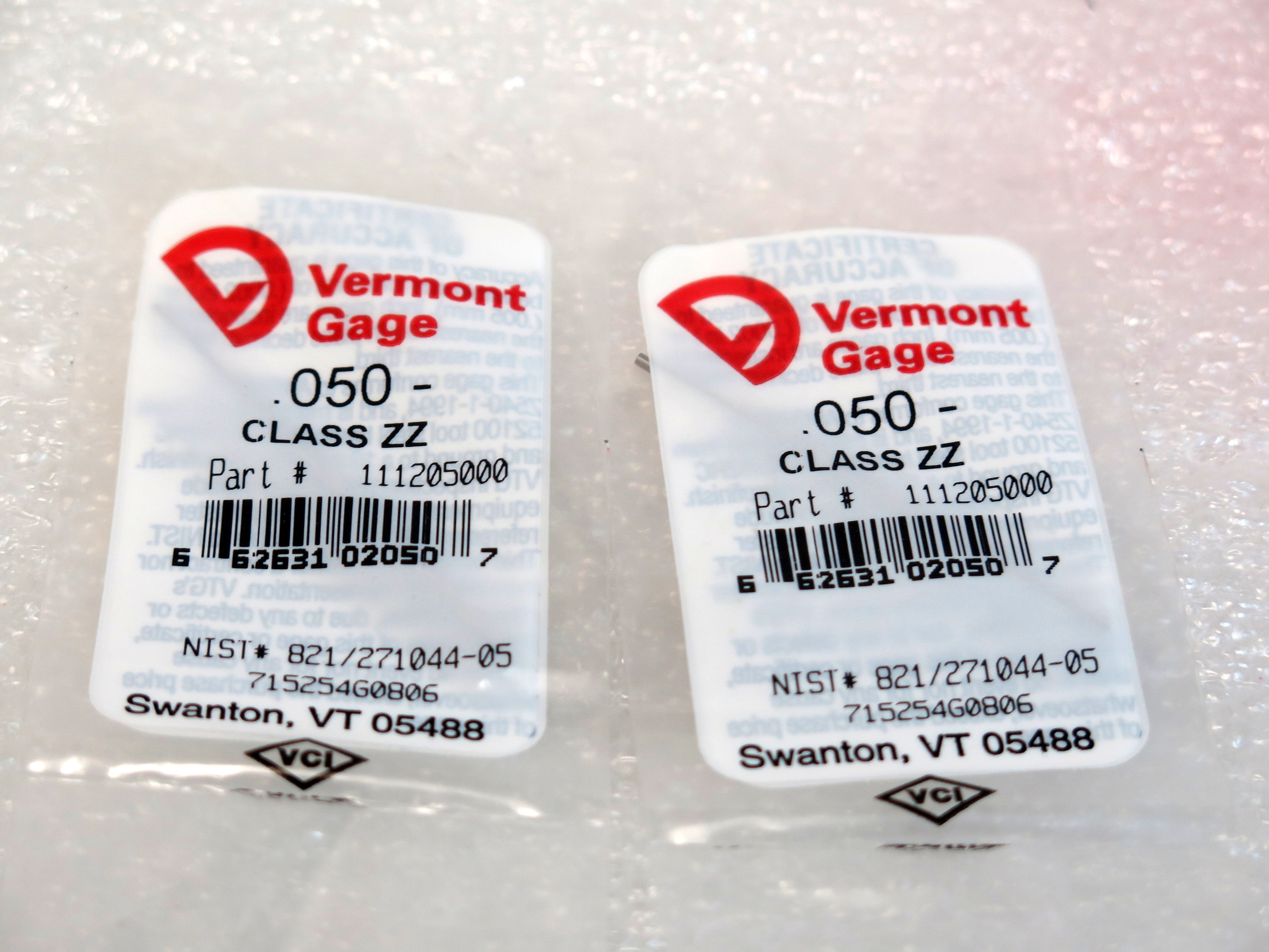 Vermont Gage 111205000 Pin Gage Measuring Tools BMI Surplus